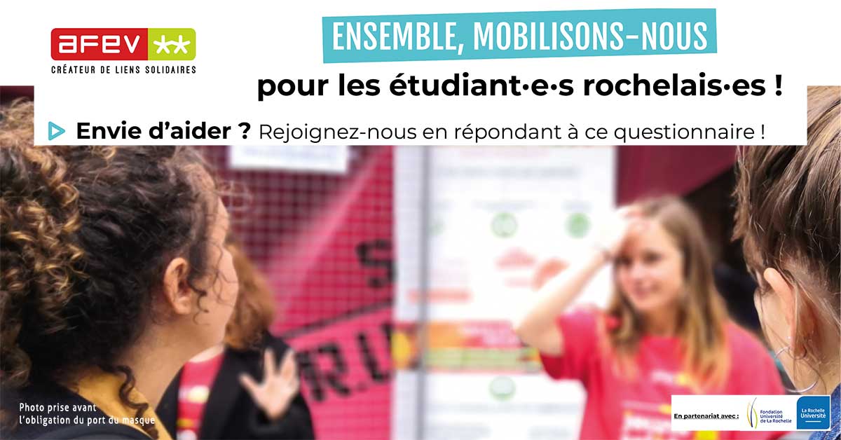 A La Rochelle, l’Afev centralise les aides aux étudiants