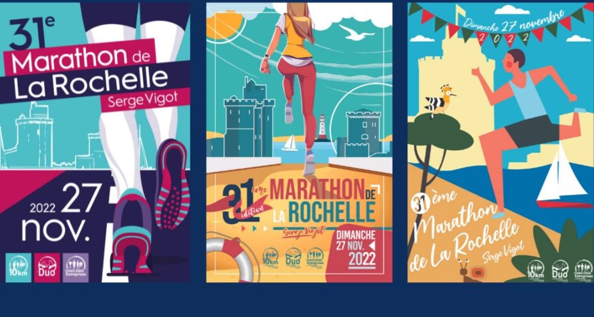 L’affiche du 31e marathon de La Rochelle soumis au vote du public