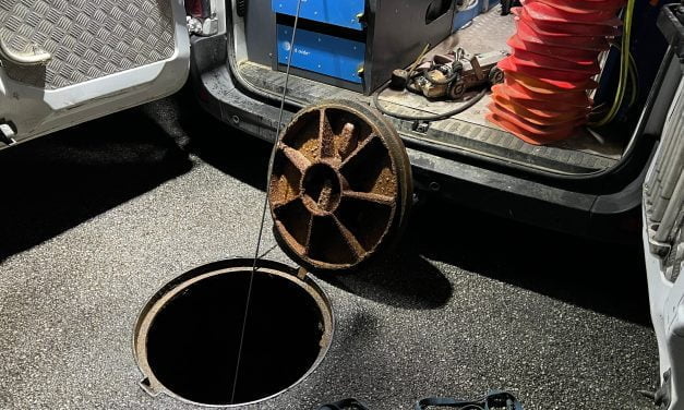 Un contrôle nocturne du réseau des eaux usées dans le quartier de Laleu à La Rochelle