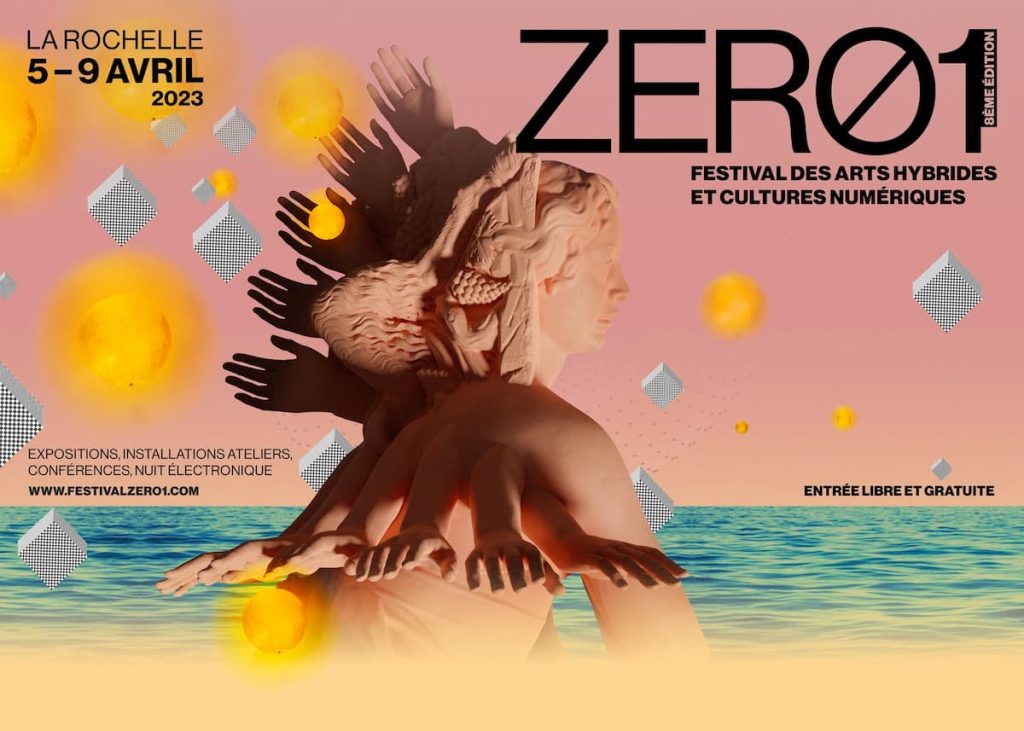 affiche 
festival ZERO1 arts numériques et hybrides