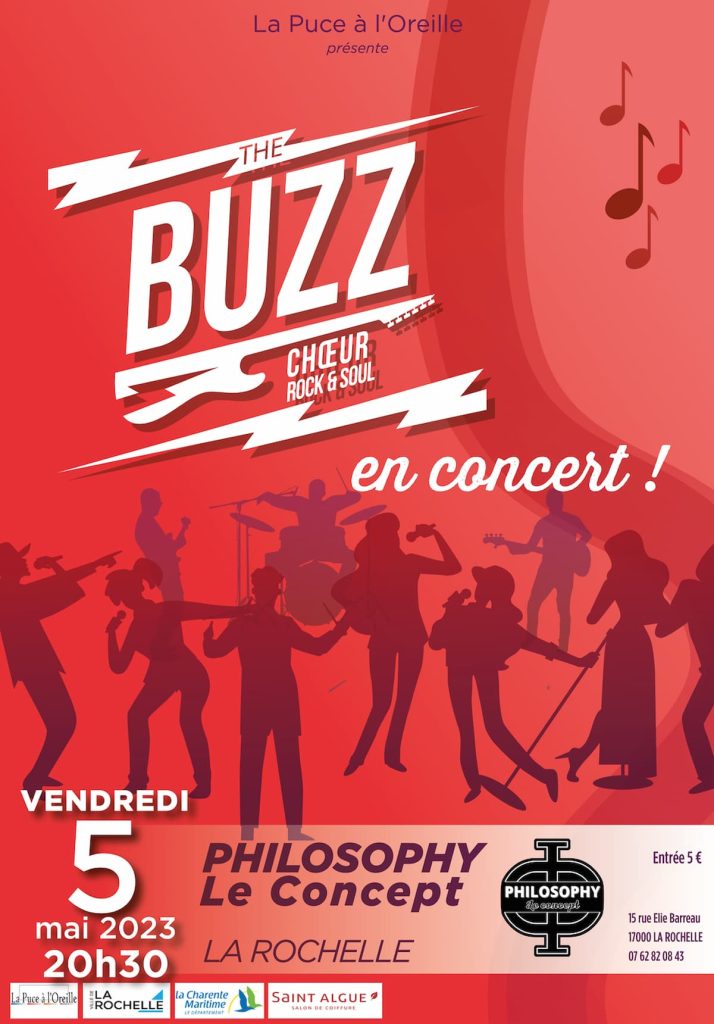 Affiche concert chorale la Rochelle The Buzz