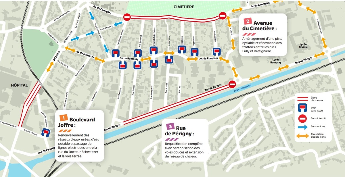 [INFOGRAPHIE] Quartier Joffre-Rompsay : deux à trois ans de travaux