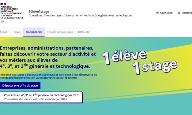 Bientôt la plateforme « 1élève1stage » ouverte aux lycéens