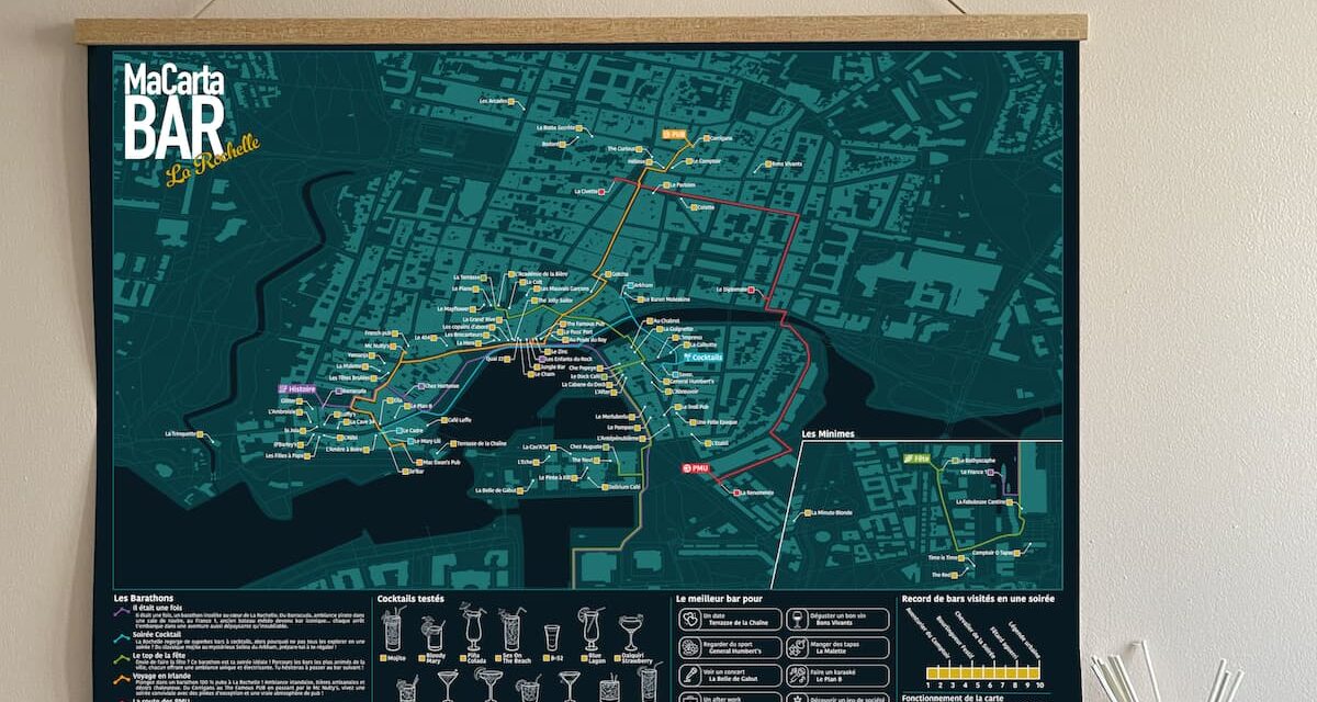 « Un objet très cool » : il crée une carte qui recense les bars de La Rochelle