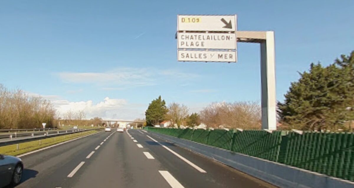 Sept semaines de travaux de doublement de la bretelle de sortie Châtelaillon-Plage